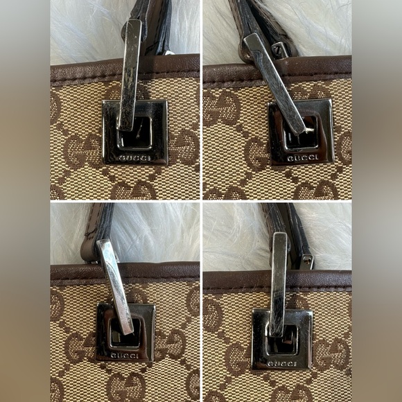 GUCCI Bag Handbag Tote Bag GG Canvas Brown - Picture 14 of 17